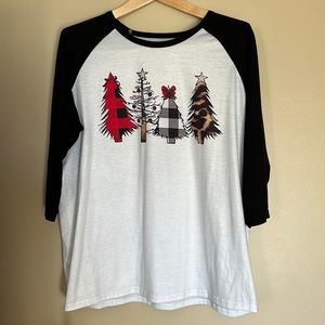 3XL, Holiday T, Cute, 3 1/4 Sleeves, Gently Worn Condition